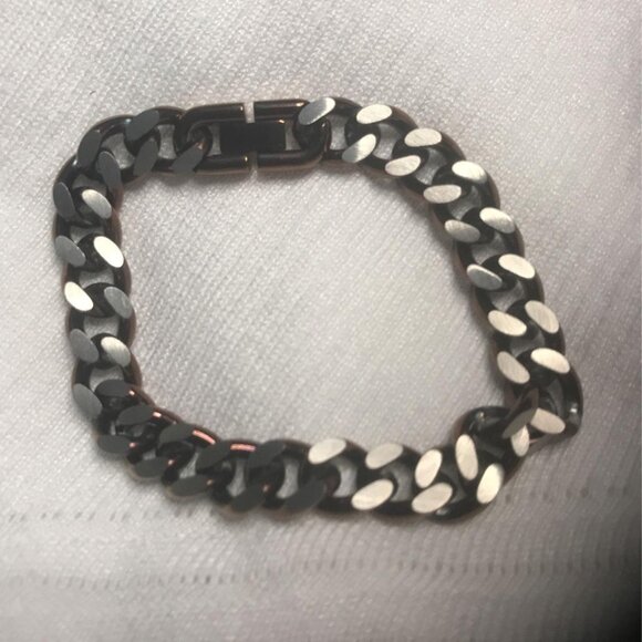 Men’s Stainless Steel Bracelet – Copper Tone 8 7/8